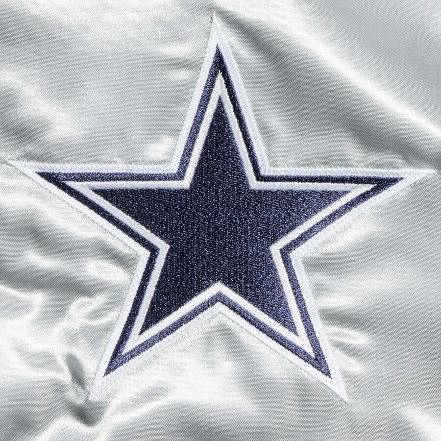 dallas cowboys mitchell and ness satin jacket